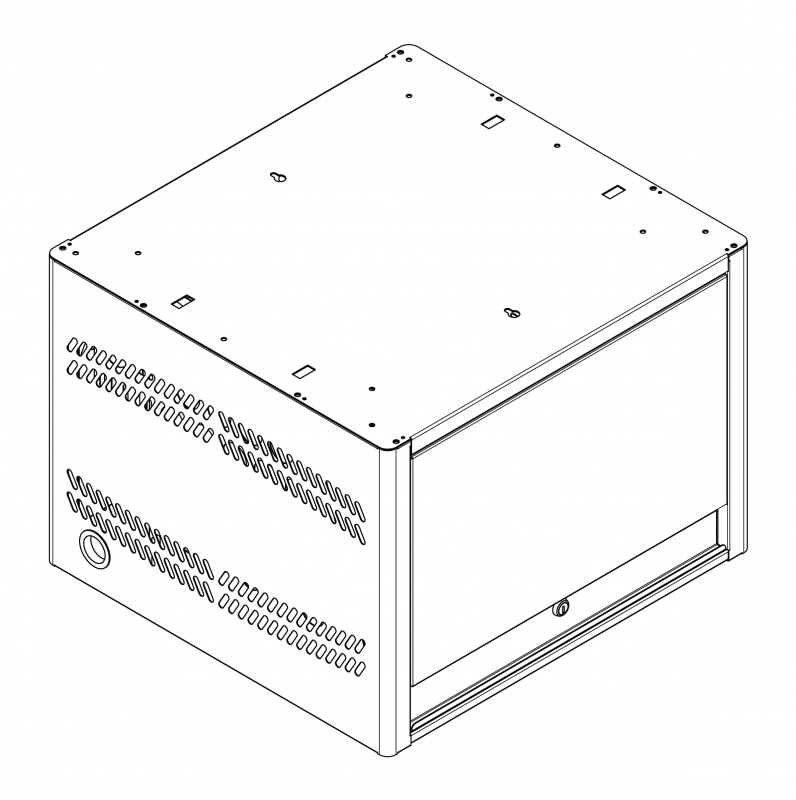 Laptop Depot, No Wheels, 10 capacity, Secure and charge laptops, 24-1/4&quot;w x 22&quot;d x 17&quot;h