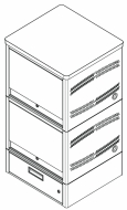 Laptop Depot Tower, No Wheels, 20 capacity, Secure Laptop, 24-3/4"w x 43"d x 22-3/4"h<br />DA-LTDT-20