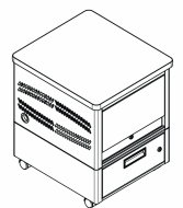 Tablet Depot Cart, 5&quot; Caster Wheels, 16 capacity, , 20-3/4'w x 22-3/4&quot;d x 27-1/4&quot;h