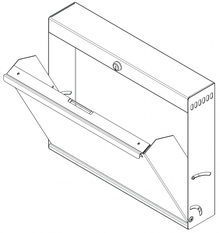 LapTop Locker 2, Key Lock, 18&quot;w x 3-1/2&quot;d x 14-1/2&quot;h