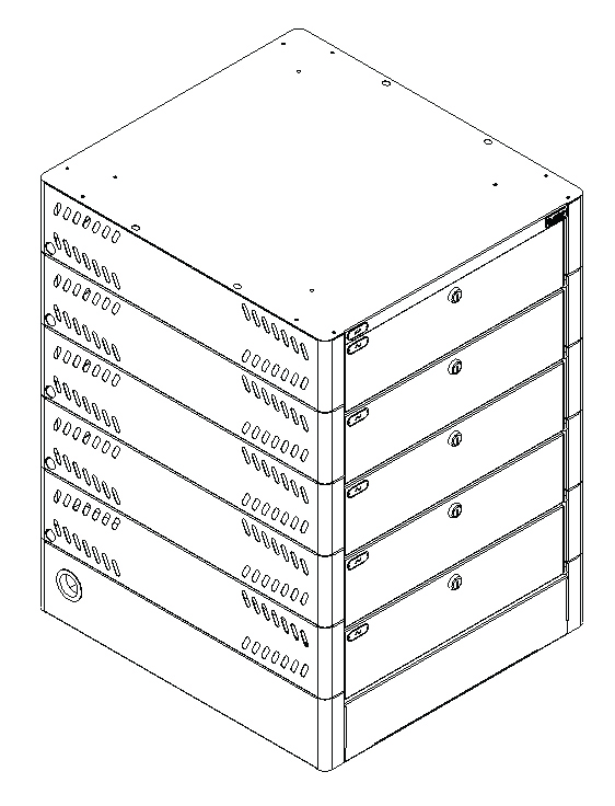 Tek-Stak Lockers, 12 High, electronic lock, Non-Charging, 20&quot;w x 22&quot;d x 62&quot;h