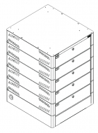 Tek-Stak Lockers, 10 High, key lock, Charging, 20"w x 22"d x 52-3/8"h<br />DA-TEKSE10-K