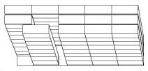 Tri-Lateral Slider, 5-4-4 Mobile Open Filing  System, Legal Size, 9 Shelves, 8 Openings, 184"w x 49-1/2"d x 94-3/4"h<br />DA-T654LG-4P8