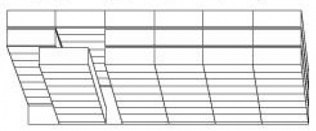 Tri-Lateral Slider, 6-5-5 Mobile Open Filing  System, X-Ray Size, 6 Shelves, 5 Openings, 224&quot;w x 58-1/2&quot;d x 94-3/4&quot;h