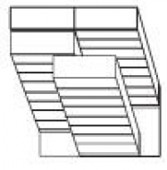 Tri-Lateral Slider, 2-1-1 Mobile Open Filing  System, Letter Size, 8 Shelves, 7 Openings, 76"w x 41"d x 82-3/4"h<br />DA-T621LT-4P7