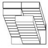 Tri-Lateral Slider, 2-1-1 Mobile Open Filing  System, X-Ray Size, 6 Shelves, 5 Openings, 76"w x 58-1/2"d x 94-3/4"h<br />DA-T621XR-4P5