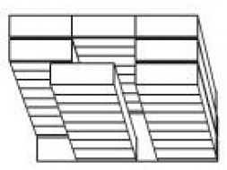 Tri-Lateral Slider, 3-2-2 Mobile Open Filing  System, Legal Size, 9 Shelves, 8 Openings, 112"w x 49-1/2"d x 94-3/4"h<br />DA-T632LG-4P8