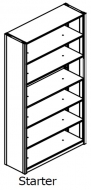 Double Entry, Open Shelving, Unslotted, Starter Unit, 6 Openings, 7 Shelves, 42"w x 18"d x 76"h<br />DA-761842-S6L**