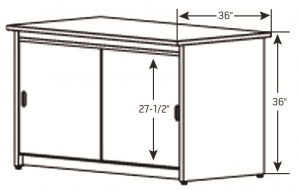 Base Cabinet Table, 36" D x 36" H x 30" W<br />DA-BC30-36HX36D