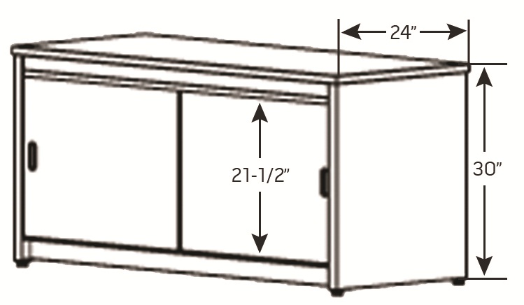 Base Cabinet Table, 24&quot; D x 30&quot; H x 36&quot; W