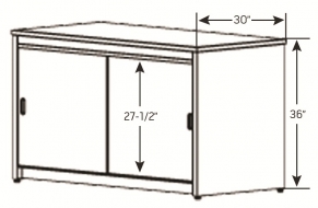 Base Cabinet Table, 30" D x 36" H x 88" W<br />DA-BC88-36H