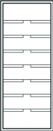 Organizing Station, 7 shelves, 8 openings, Letter size<br />DA-SR2601