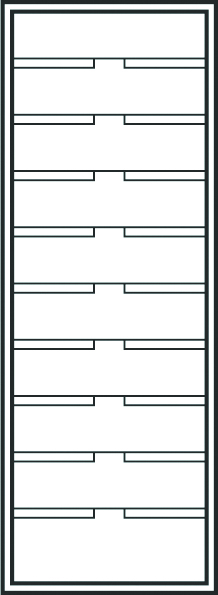 Organizing Station, 9 shelves, 10 openings, Legal size