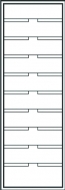 Organizing Station, 9 shelves, 10 openings, Letter size<br />DA-SR3101