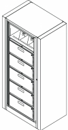 Rotary File Cabinet, Starter Unit, Legal Size, 6 openings, 5 drawers per side, 45-1/2&quot;w x 31&quot;d x 72&quot;h