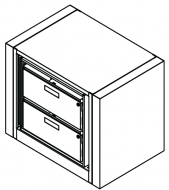 Rotary File Cabinet, Starter Unit, Legal Size, 2 openings, 2 drawers per side, 45-1/2&quot;w x 31&quot;d x 30&quot;h