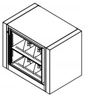 Adder Unit, Legal Size, 2 openings, 2 shelves per side, 38-3/4"w x 31"d x 30"h<br />DA-XLG-A2