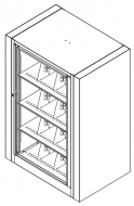 Adder Unit, Letter Size, 4 openings, 4 shelves per side, 30-3/4"w x 25"d x 51"h<br />DA-XLT-A4