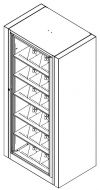 Adder Unit, Legal Size, 6 openings, 6 shelves per side, 38-3/4"w x 31"d x 72"h<br />DA-XLG-A6