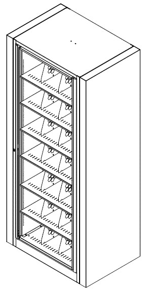 Starter Unit, Letter Size, 7 openings, 7 shelves per side, 36-1/2&quot;w x 25&quot;d x 82-1/2&quot;h