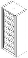 Adder Unit, Letter Size, 7 openings, 7 shelves per side, 30-3/4&quot;w x 25&quot;d x 82-1/2&quot;h