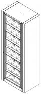 Adder Unit, Letter Size, 8 openings, 8 shelves per side, 30-3/4"w x 25"d x 93"h<br />DA-XLT-A8