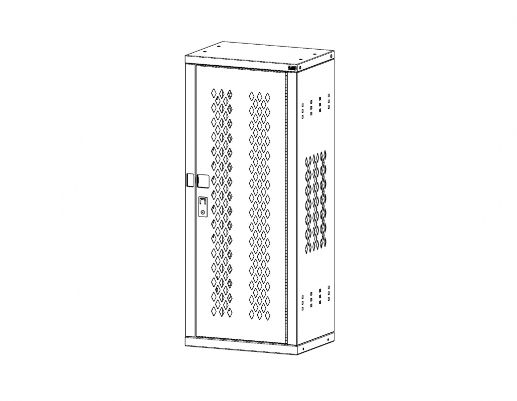 Hinged Door Cabinet, Single Door, 21&quot;w x 15&quot;d x 72&quot;h