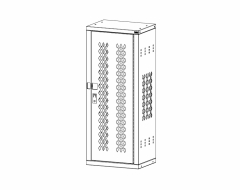 Hinged Door Cabinet, Single Door, 21&quot;w x 15&quot;d x 45&quot;h