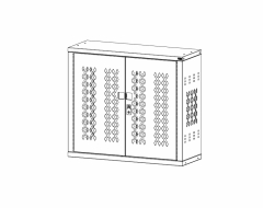 Hinged Door Cabinet, Double Doors, 42&quot;w x 15&quot;d x 36&quot;h