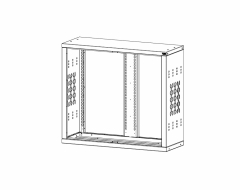 Hinged Cabinet without Doors, No Doors, 42&quot;w x 15&quot;d x 24&quot;h