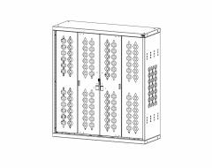 Bi-Fold Door Cabinet, Double Door, 42&quot;w x 15&quot;d x 45&quot;h