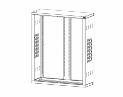 Hinged Cabinet without Doors, No Doors, 42&quot;w x 15&quot;d x 50&quot;h