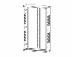 Hinged Cabinet without Doors, No Doors, 42&quot;w x 15&quot;d x 72&quot;h