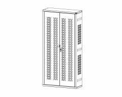 Hinged Door Cabinet, Double Doors, 42"w x 15"d x 84"h<br />DA-WS-4284HD