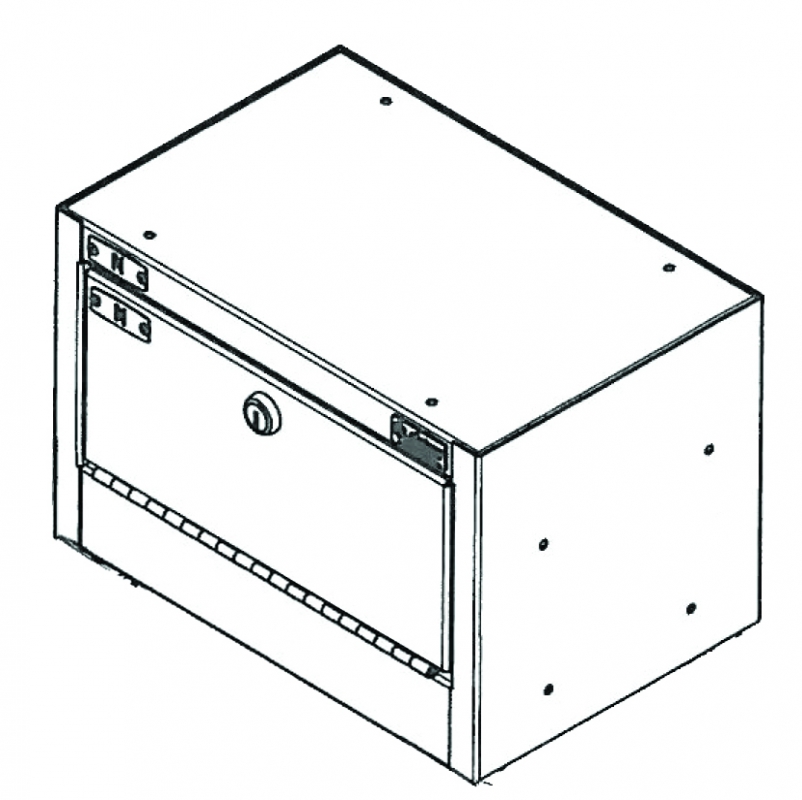 Single Tier Wall Mounted Locker, Hasp for padlock, 9-1/2&quot;w x 11&quot;d x 5&quot;h