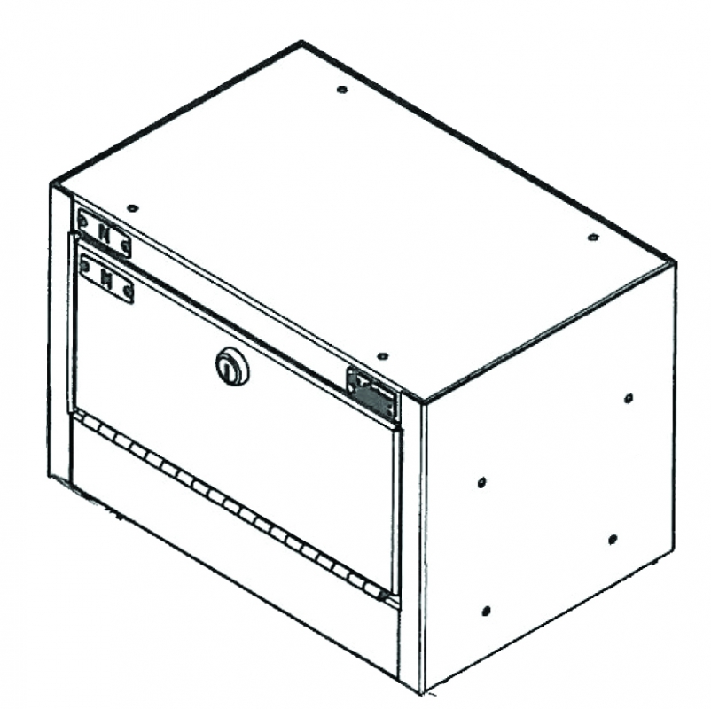 Single Tier Rack Mounted Locker, Digital lock, 9-1/2&quot;w x 11&quot;d x 5&quot;h