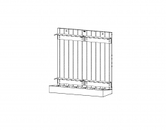 Universal Weapons Rack - M16, Store 12 M16 UWR4243, (2) 7206, (2) 8406, (1) 6386