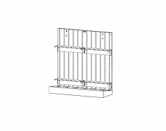 Universal Weapons Rack - M4, Store 12 M4 w/Optics, UWR4243, (2) 7206, (2) 8406, (1) 6386