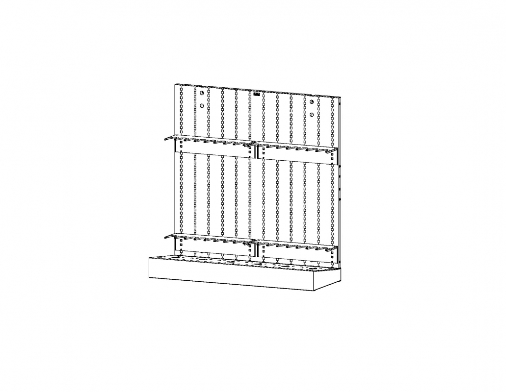 Universal Weapons Rack - M4, Store 35 M4 No Optics, UWR4283, (4) 7206, (4) 8408, (2) 5721, (1) 6104, (1) 6386