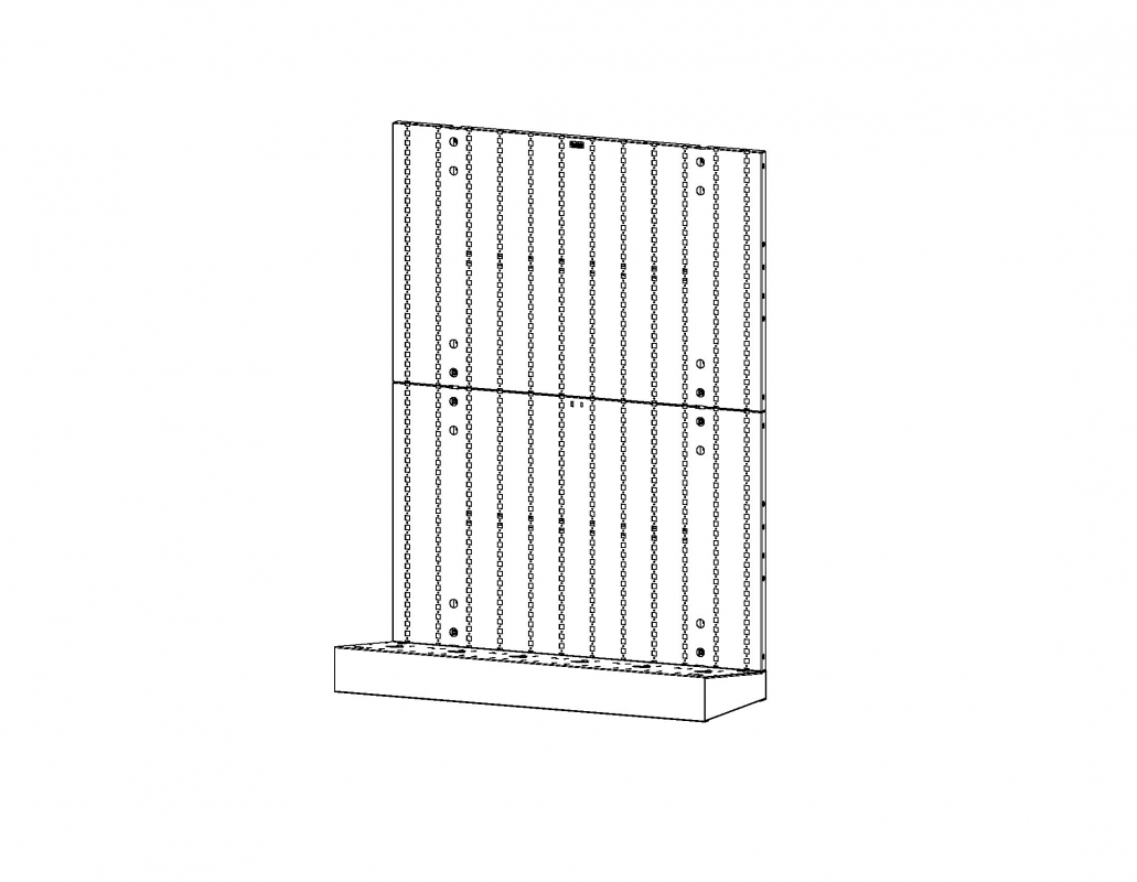 Universal Weapons Rack, Rack w/Base (1) 4215, (2) 4227