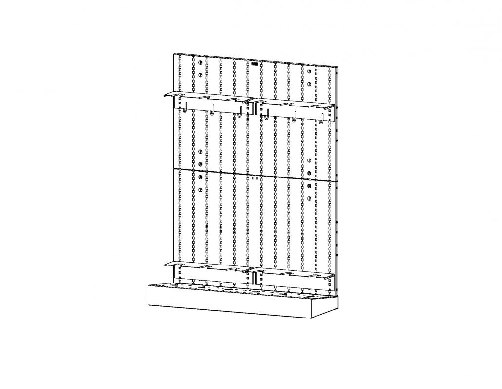 Universal Weapons Rack - M240, Store 6 M240 w/Spare Barrel + 12 M4s, UWR4283, (6) 7201, (2) 8406, (6) 6201, (2)7206, (2) 8406, (