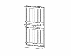 Universal Weapons Rack - M16, Store 24 M16, UWR4283, (4) 7206, (4) 8406, (2) 5721, (1) 6386