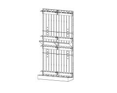 Universal Weapons Rack - M16, Store 24 M16, UWR4284, (4) 7206, (4) 8406, (2) 5721, (1) 6386<br />DA-UWR4284M16-24