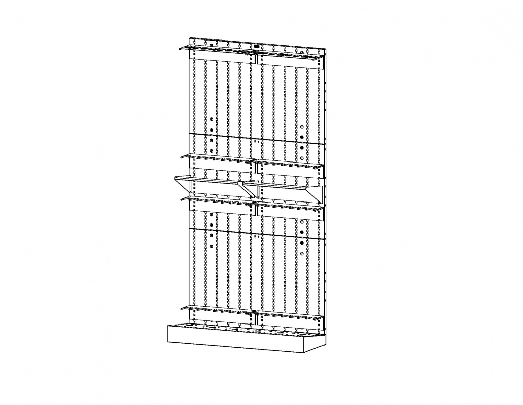 Universal Weapons Rack - M16, Store 32 M16 No Optics, UWR4284, (4) 7206, (4) 8408, (2) 5721, (1) 6386