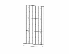 Universal Weapons Rack, Rack w/Base (1) 4215, (3) 4227<br />DA-UWR4284